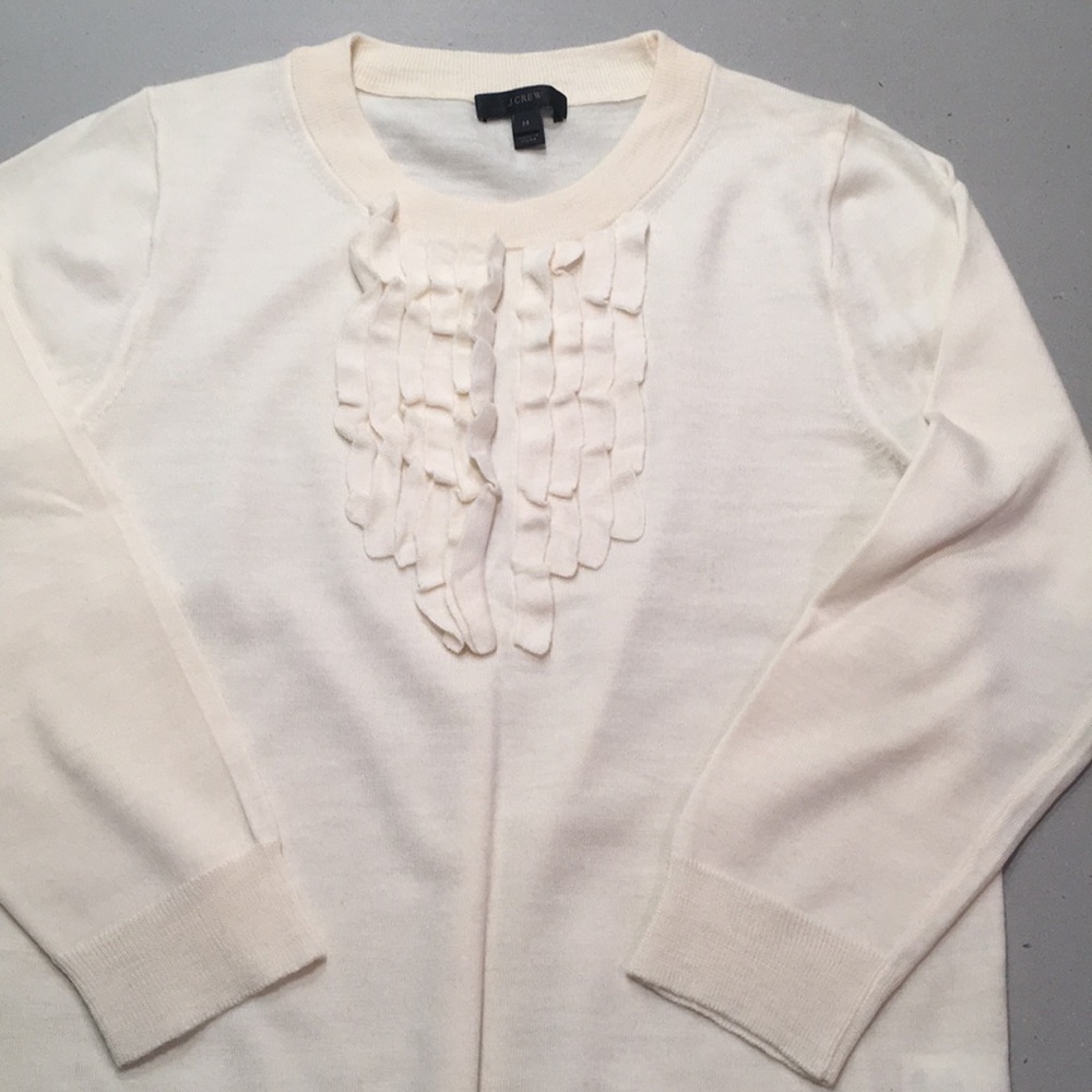Jcrew cream 100% merino wool